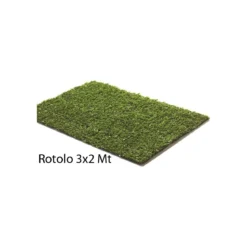 Prato Sintetico 3x2 Metri Rotolo Erba Finta 8 mm Manto Erboso Moquette Tappeto