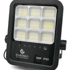 Proiettore Solare 50W 550lm CCT con Pannello Telecomando da Esterni