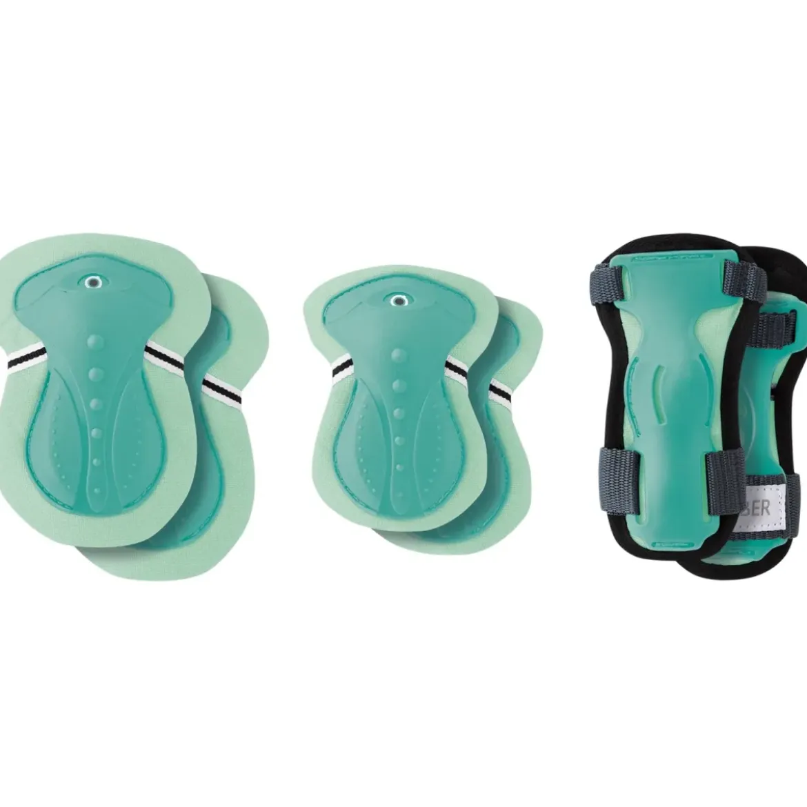 Protezioni Bambini XS Gomiti Ginocchia Polsi Verde Bici Monopattino