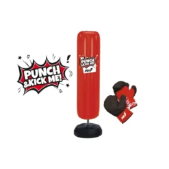 Punch Bag 150 cm Altezza + Guantoni Zavorrabile Sabbia Guanti Kick Boxe Bambini