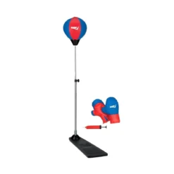 Punching Ball Pedana Altezza Regolabile + Guantoni e Pompa Gonfiaggio Boxe Bimbi