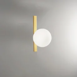 Punto Luce Elegante Applique a Muro Lampada da Parete in Metallo Oro