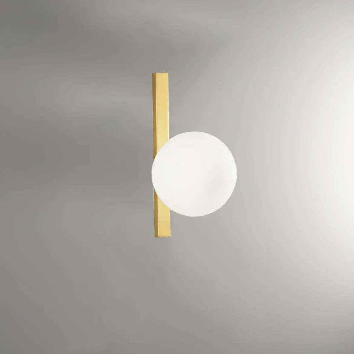 Punto Luce Elegante Applique a Muro Lampada da Parete in Metallo Oro
