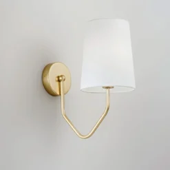 Punto Luce Oro Lampada per Interno Applique Elegante in Metallo a Parete