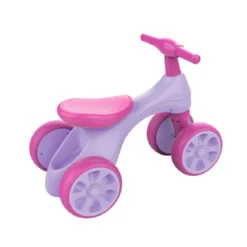 Quad a Spinta 4 Ruote Bambina Bici Pedagogica Senza Pedali Cavalcabile Go Kart