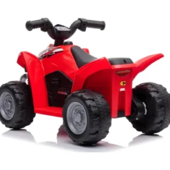Quad Elettrico per Bambini Rosso Honda 7,2V con Luci LED Ricaricabile