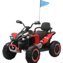 Quad Elettrico per Bambini 24V Rosso ATV Safari Telecomando MP3