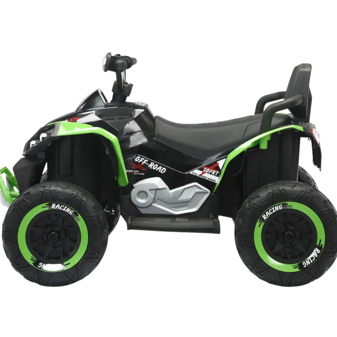 Quad Elettrico per Bambini 24V Verde ATV Safari Telecomando MP3