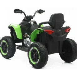 Quad Elettrico per Bambini 24V Verde ATV Safari Telecomando MP3