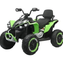Quad Elettrico per Bambini 24V Verde ATV Safari Telecomando MP3