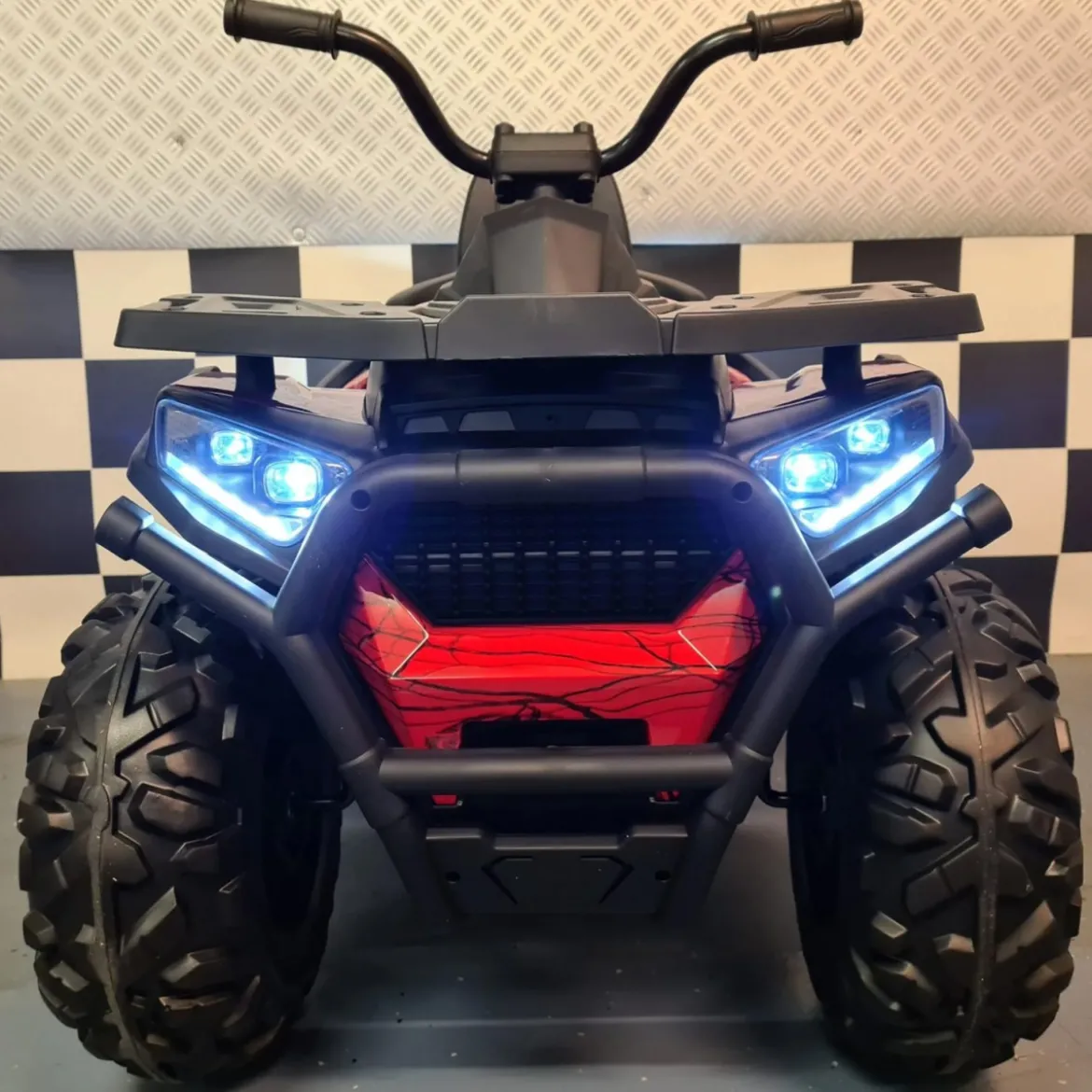 Quad Elettrico Rosso con Batteria 12 V a 4 Ruote Macchina per Bambino