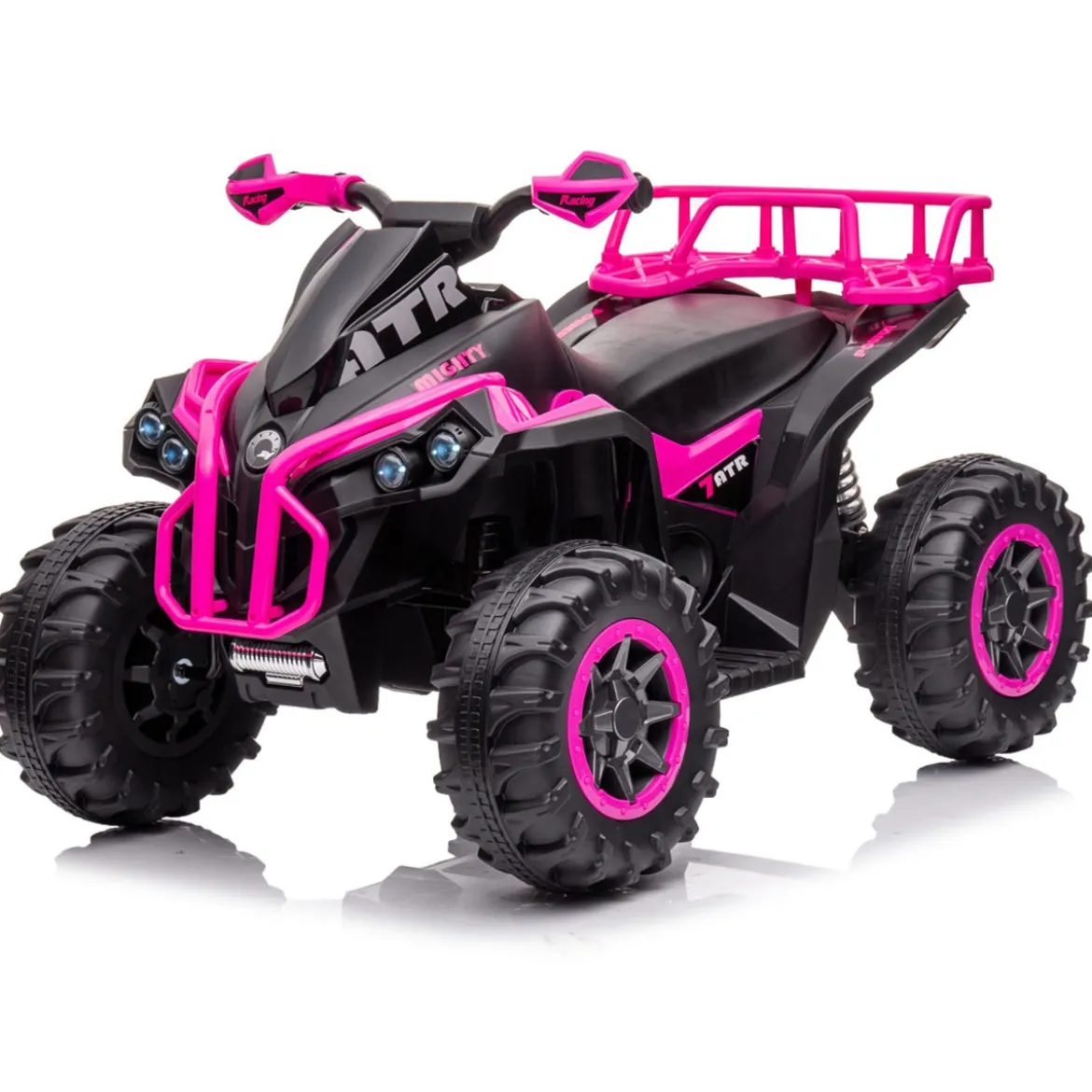 Quad Rosa Elettrico per Bambino Auto 4 Ruote Macchina a Batteria 12 V