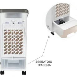 Raffrescatore d'Aria Dcg 65W 4 Litri Oscillazione 2 Ghiacci Sintetici