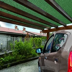 Rete Ombreggiante 2x10 m Copertura per Giardino Recinzione Verde Asole