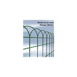 Rete Ornamentale 120 cm Altezza Rotolo 25 Metri Zincata Verde Aiuola Cavatorta