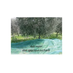 Rete per Raccolta Olive 4x6 metri con Spacco Occhielli Metallo Telo Antispina