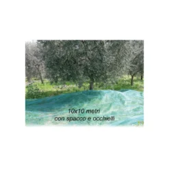 Rete per Raccolta Olive 10x10 mt con Spacco Occhielli Telo Antispina Polietilene