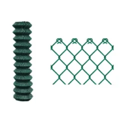 Rete per Recinzione Plastificata Verde a maglia sciolta 50x50cm H125 25 metri