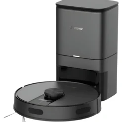 Robot Aspirapolvere Lavapavimenti Nero con Base 0,35L Mappatura Smart