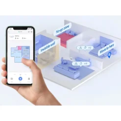 Robot Aspirapolvere Lavapavimenti Smart Bianco 0,35L Mappatura Wi-Fi
