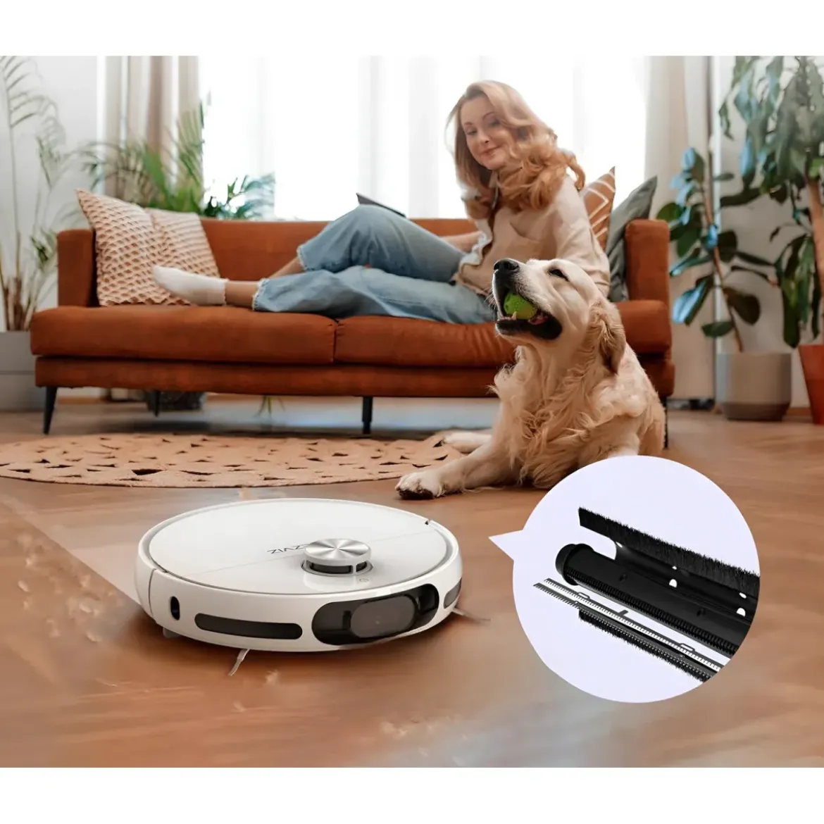 Robot Aspirapolvere Lavapavimenti 3 Serbatoi Bianco Mappatura Smart