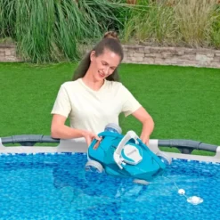 Robot Aspiratore Piscina Senza Filo Batteria Pulitore Fondo Piscina Automatico