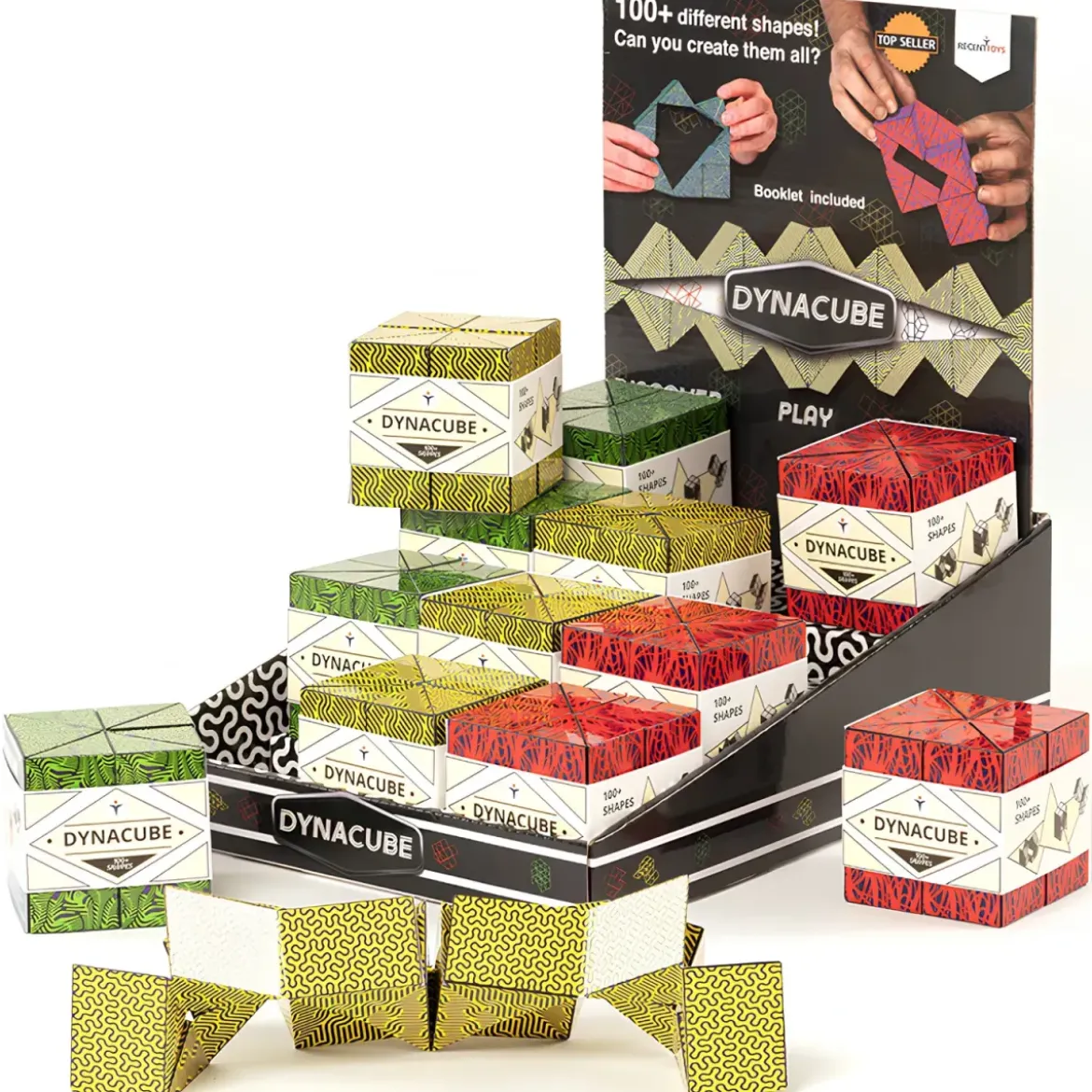 Rompicapo 12 Pezzi Cubo Snodabile Dynacube con Espositore da Banco
