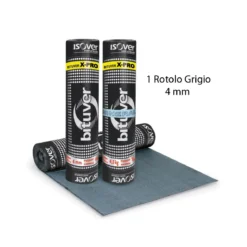 Rotolo Guaina Grigio 10 mt Bituminosa 4kg/m2 Impermeabilizzante Tetti