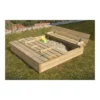Sabbiera per Bambini in Legno 120x120 cm Gioco Sabbia Giardino Esterno Coperchio