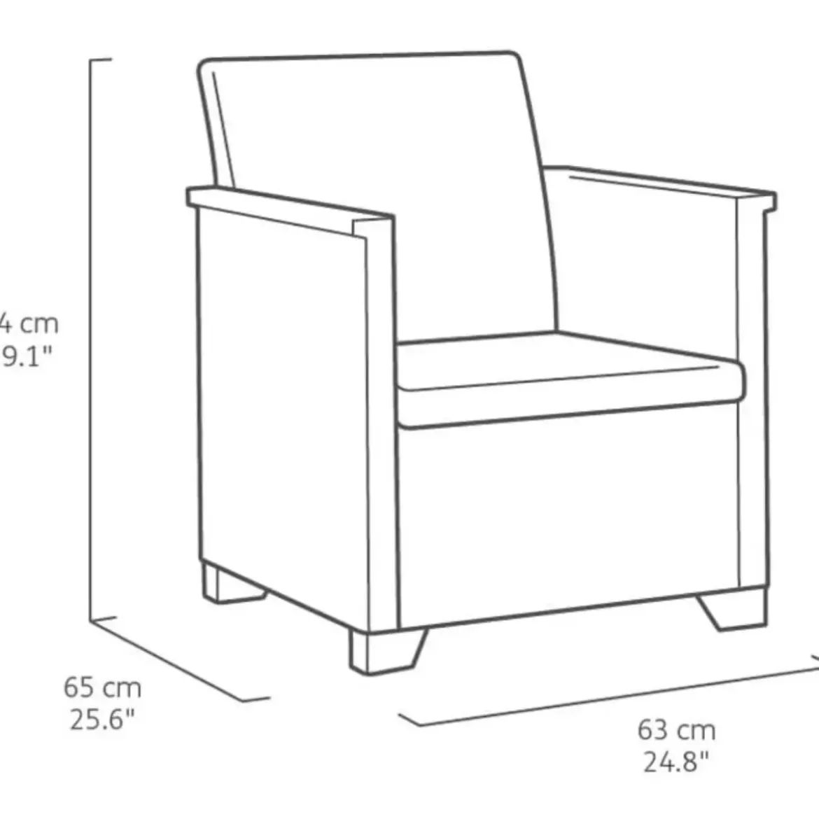 Salottino da Esterno 4 Posti in Resina Effetto Rattan con Tavolino