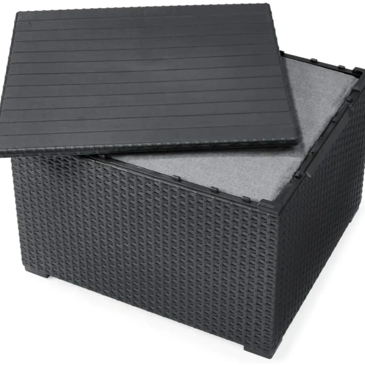 Salottino da Esterno 4 Posti in Resina Effetto Rattan con Tavolino
