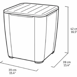 Salottino da Giardino 2 Posti Sabbia con Tavolino Contenitore Rattan