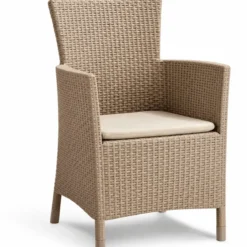 Salottino da Giardino 2 Posti Sabbia con Tavolino Contenitore Rattan