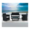 Salotto Polyrattan Esterno Giardino Rattan Sintetico Divano 2 Poltrone Tavolino