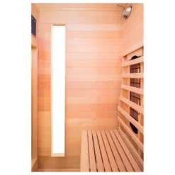 Sauna a Raggi Infrarossi 2 Posti in Legno Casa Cabina Ionizzatore Cromoterapia