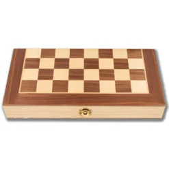 Scacchiera Pieghevole Deluxe in Legno Set Salvaspazio Richiudibile