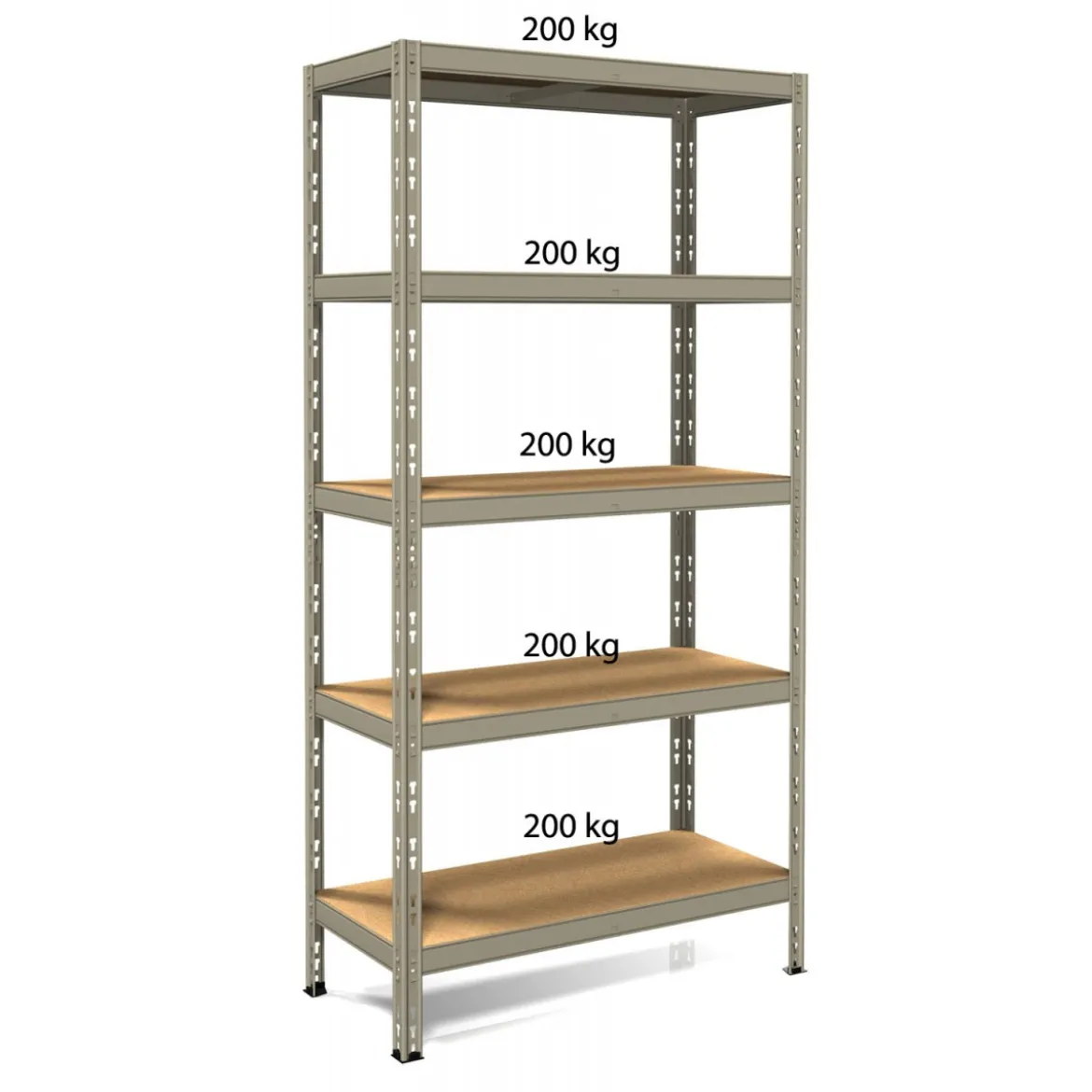 Scaffalatura in Metallo 5 Ripiani Legno 90x40 Modulare Scaffali Rinforzati