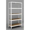 Scaffalatura in Metallo Scaffale ad Incastro 180 cm con 5 Ripiani Bianco