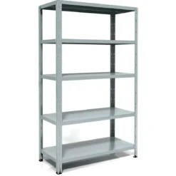 Scaffalatura Modulare 120x50 in Metallo 5 Scaffali Ripiani Rinforzati