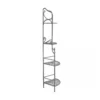 Scaffale Angolare in Metallo Antico 4 Ripiani Verniciato Bianco Portapiante