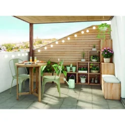 Scaffale Libreria Cubo 3 Piani Componibile in Legno Pino 36x33x107 cm