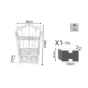 Scaffale per Piante Salvaspazio con 3 Ripiani Bianco in Metallo Antico