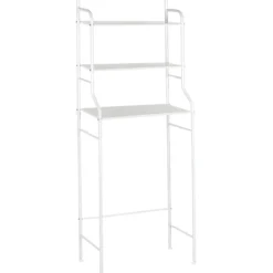 Scaffale Sopra Lavatrice Salvaspazio 68x25x155 cm Lavanderia Bianco