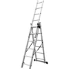 Scala a Sfilo 3 Rampe 6+6+6 Gradini in Alluminio Altezza 4m Max 150kg