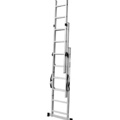 Scala a Sfilo 3 Rampe 6+6+6 Gradini in Alluminio Altezza 4m Max 150kg
