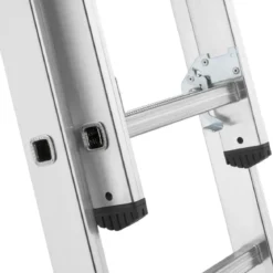 Scala a Sfilo 3 Rampe 6+6+6 Gradini in Alluminio Altezza 4m Max 150kg