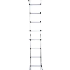Scala 4+4 Gradini Allungabile 4.2 Multiuso Scaletta Zoppa Alluminio Telescopica