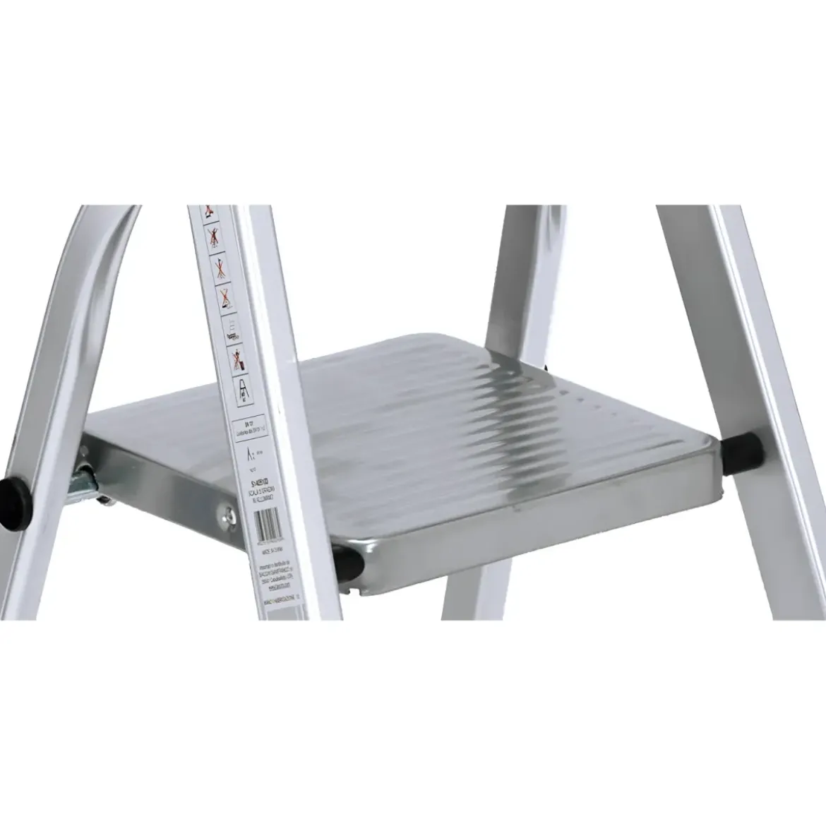 Scala 5 Gradini in Alluminio Robusta Scalini Max 150kg Richiudibile Lavori Casa
