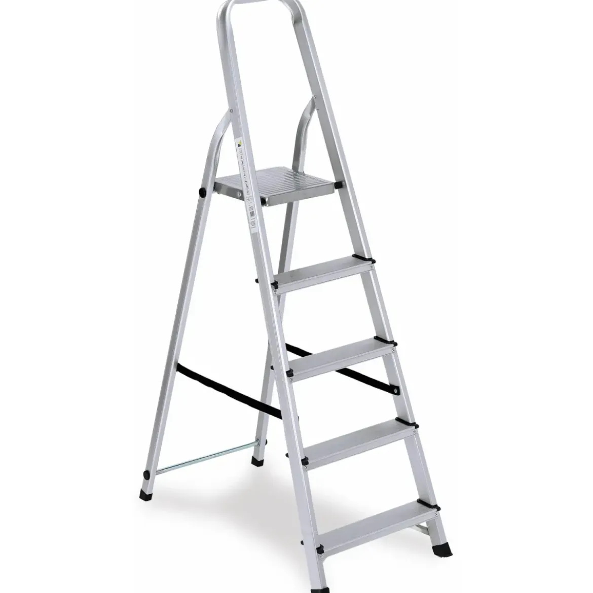 Scala 5 Gradini in Alluminio Robusta Scalini Max 150kg Richiudibile Lavori Casa