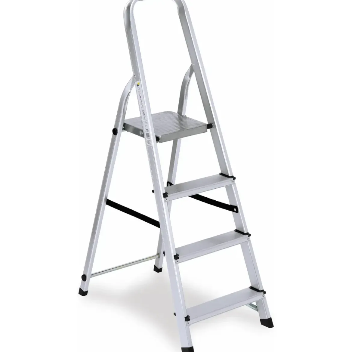 Scala in Alluminio 4 Gradini Robusta Scalini Max 150kg Sgabello Lavori Scaletta